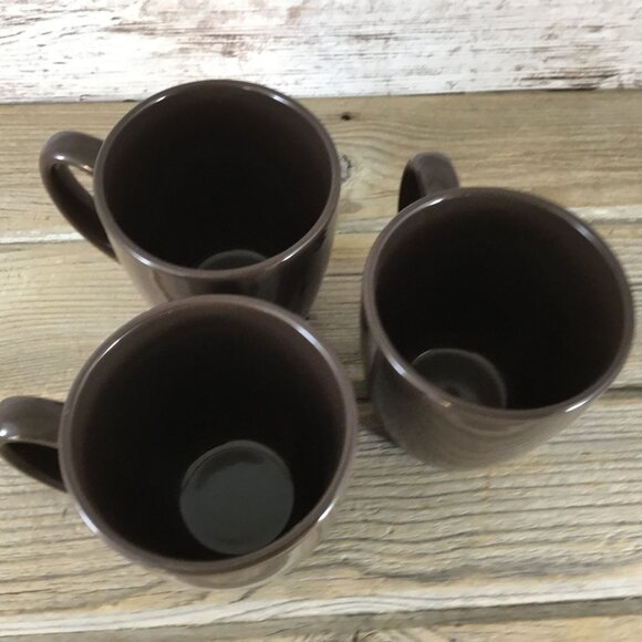 Set of 3 Corelle Coordinates Stoneware Mugs Brown 4" - Picture 8 of 9